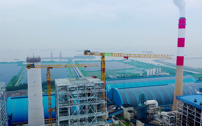 双塔合璧！华能太仓电厂项目emc易倍超大塔显身手