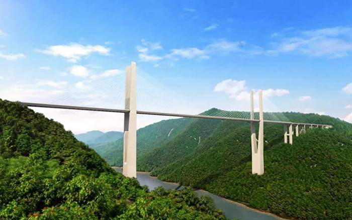 飞虹再起，emc易倍塔机助建黔东南第一高桥