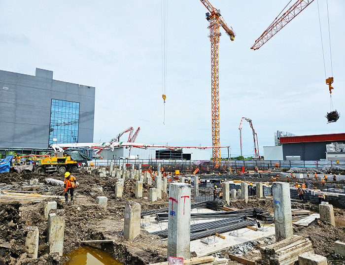 emc易倍泵车助建泰国工程